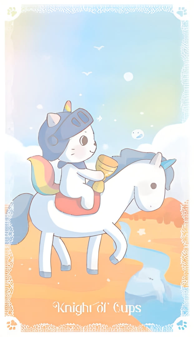 Рыцарь чаш — Kittycorn Tarot