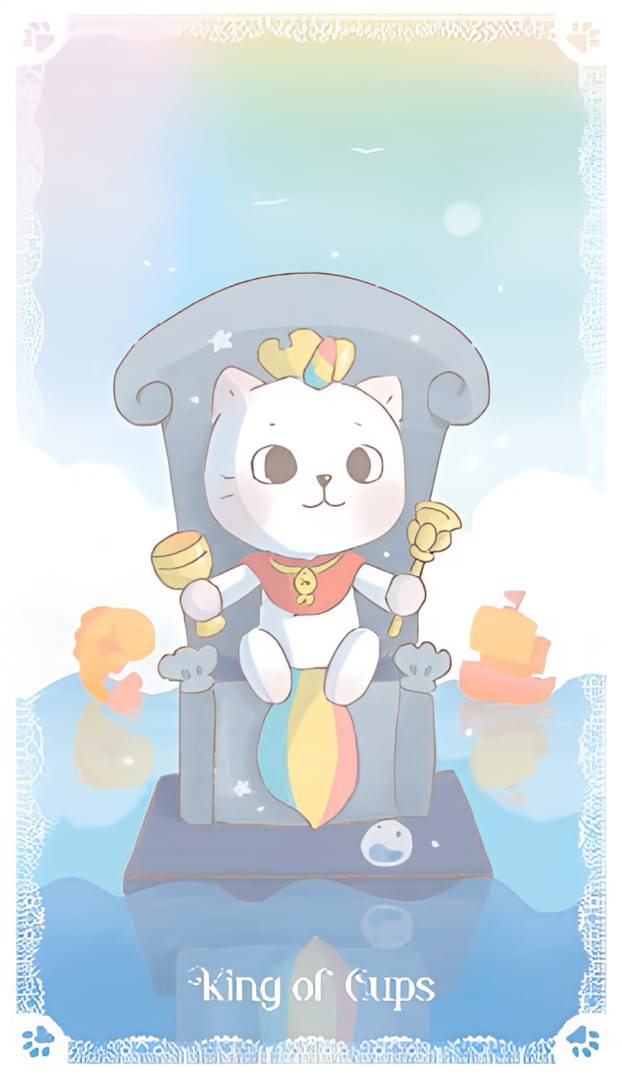 Король чаш — Kittycorn Tarot