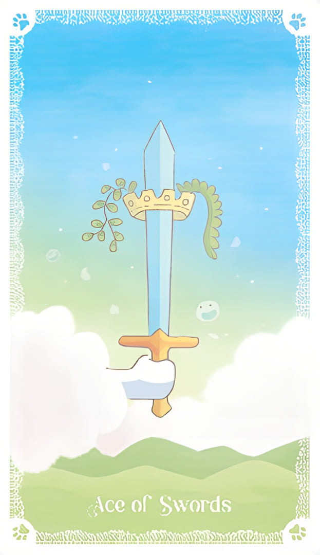 Туз мечей — Kittycorn Tarot
