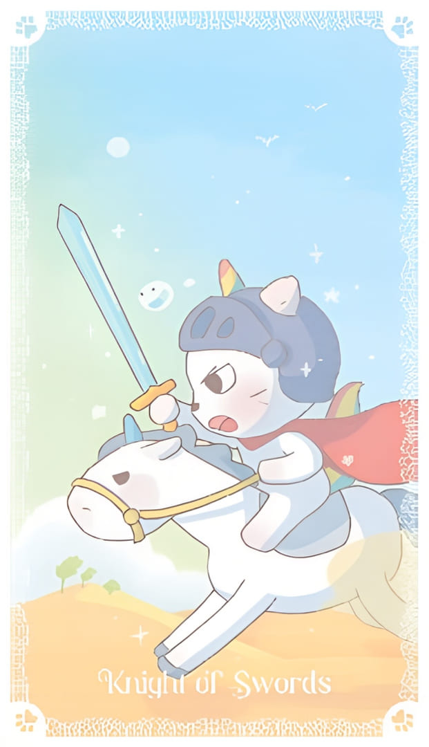 Рыцарь мечей — Kittycorn Tarot
