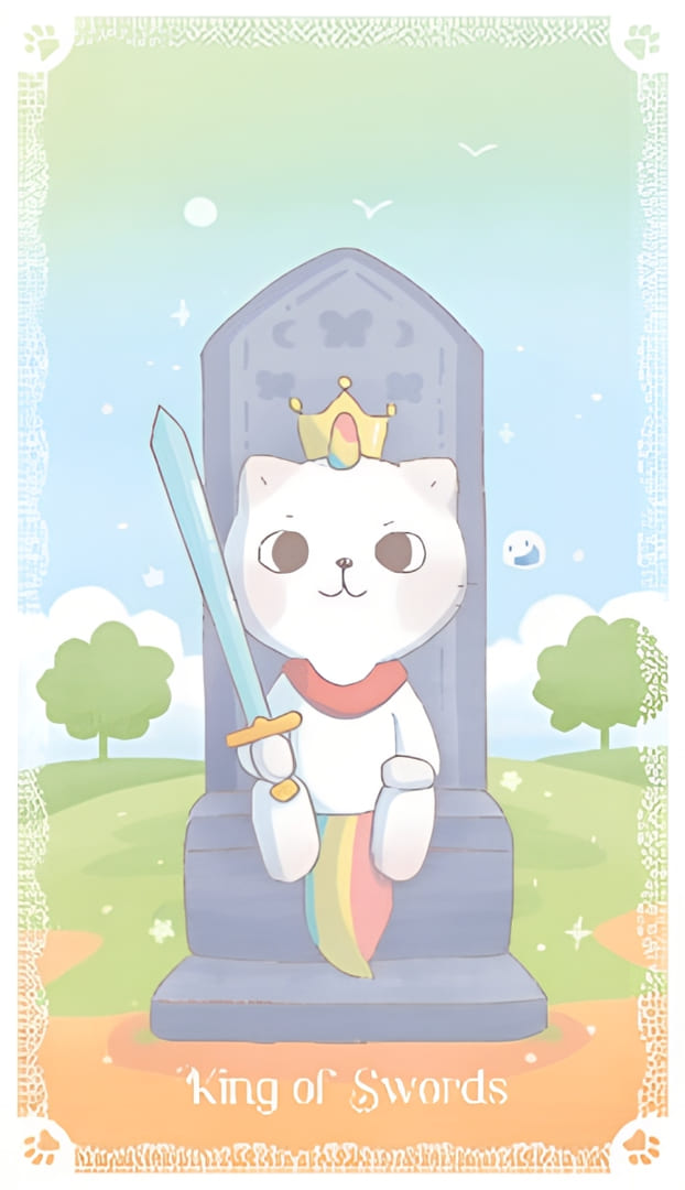 Король мечей — Kittycorn Tarot