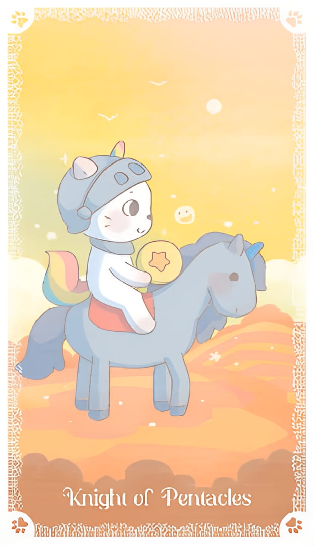 Рыцарь пентаклей — Kittycorn Tarot