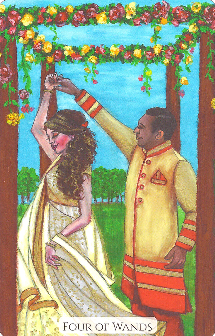 Четверка жезлов — Современное Таро Любви