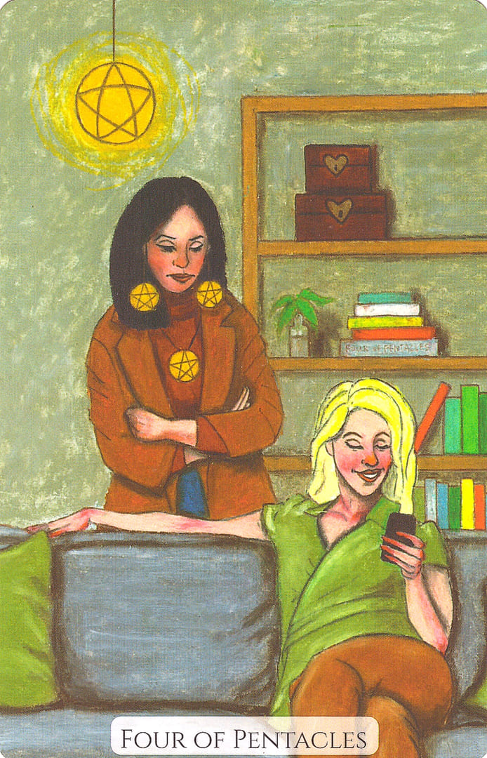Четверка пентаклей — Современное Таро Любви