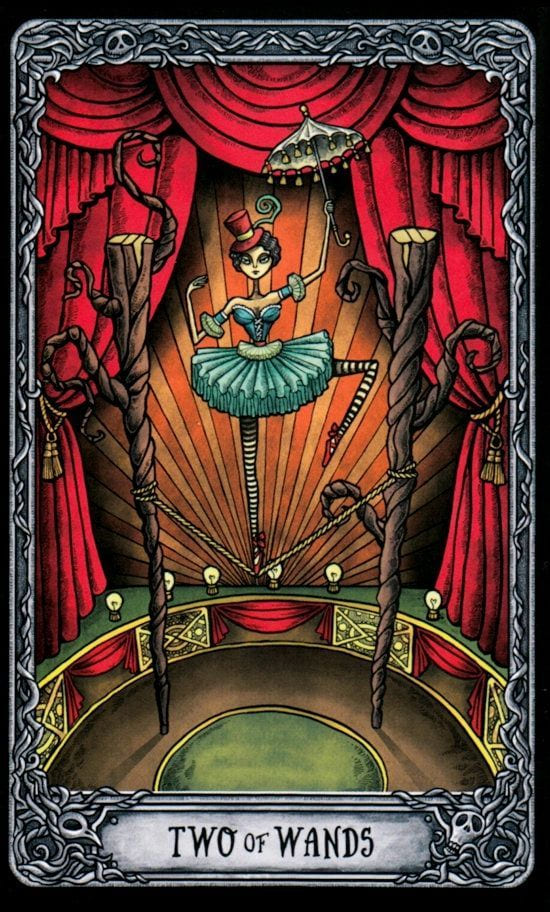 Двойка жезлов — Таро Тёмный Особняк