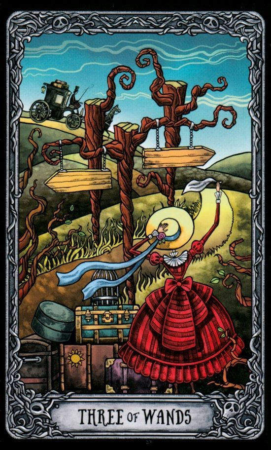 Тройка жезлов — Таро Тёмный Особняк