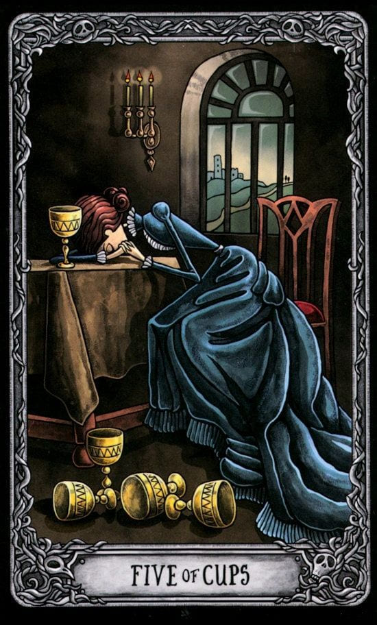 Пятёрка чаш — Таро Тёмный Особняк