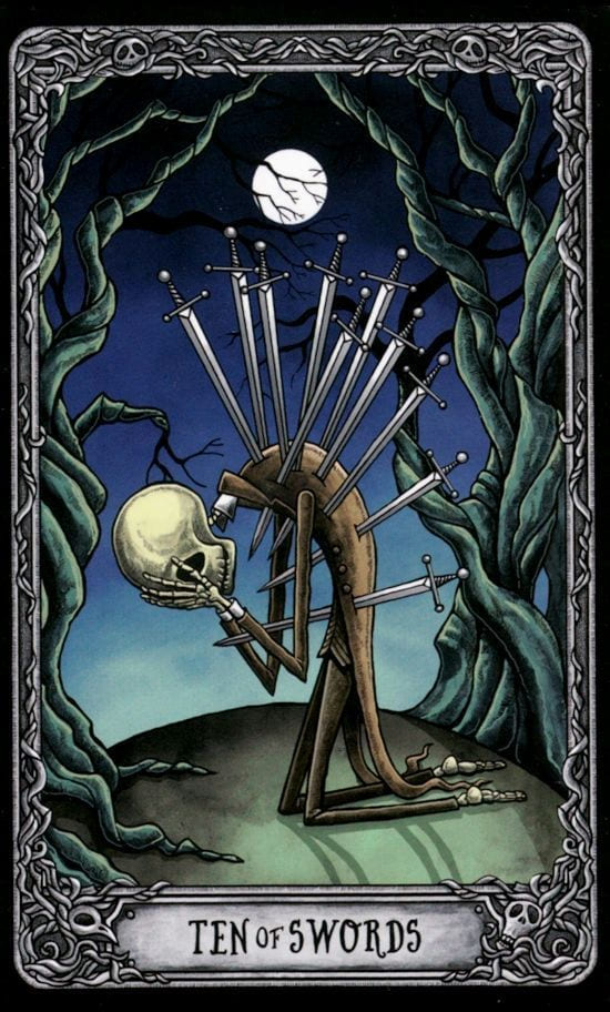 Десятка мечей — Таро Тёмный Особняк