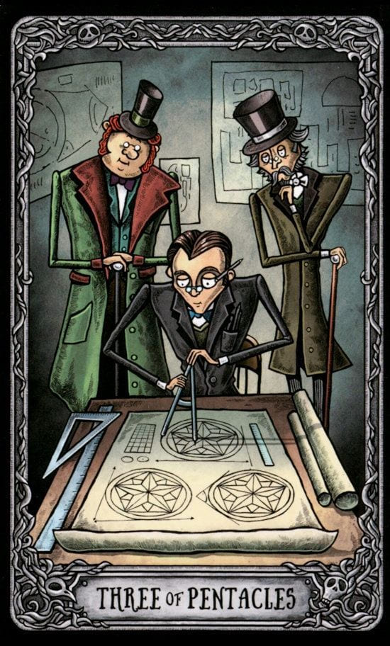 Тройка пентаклей — Таро Тёмный Особняк