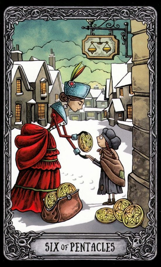 Шестёрка пентаклей — Таро Тёмный Особняк