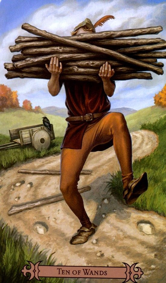 Десятка жезлов — Таро Современного Заклинателя