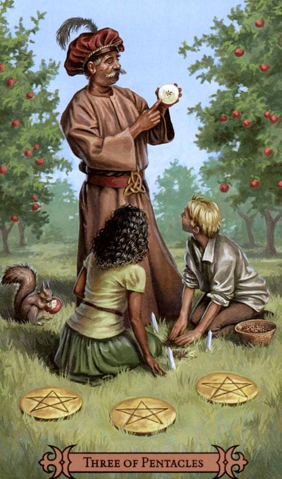 Тройка пентаклей — Таро Современного Заклинателя