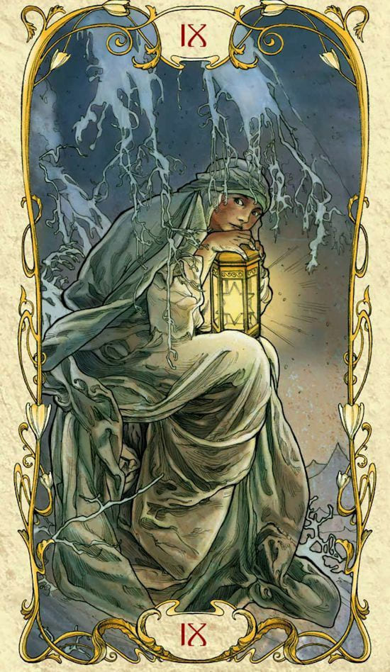 Отшельник — Таро Альфонса Мухи