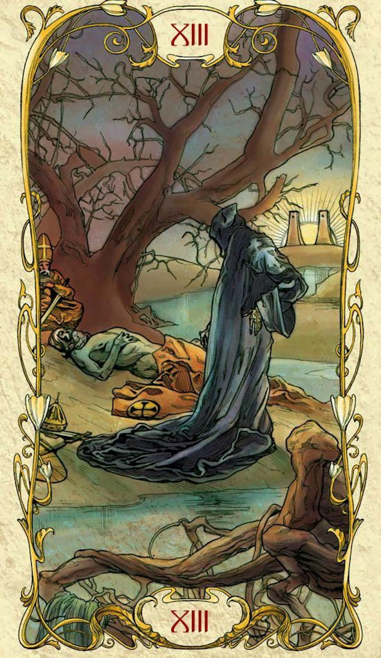 Смерть — Таро Альфонса Мухи