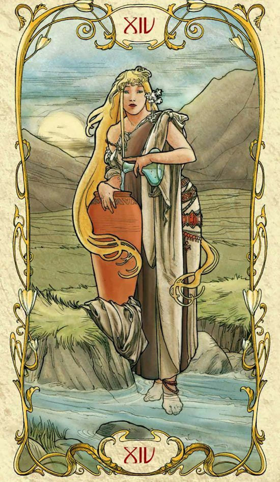 Умеренность — Таро Альфонса Мухи