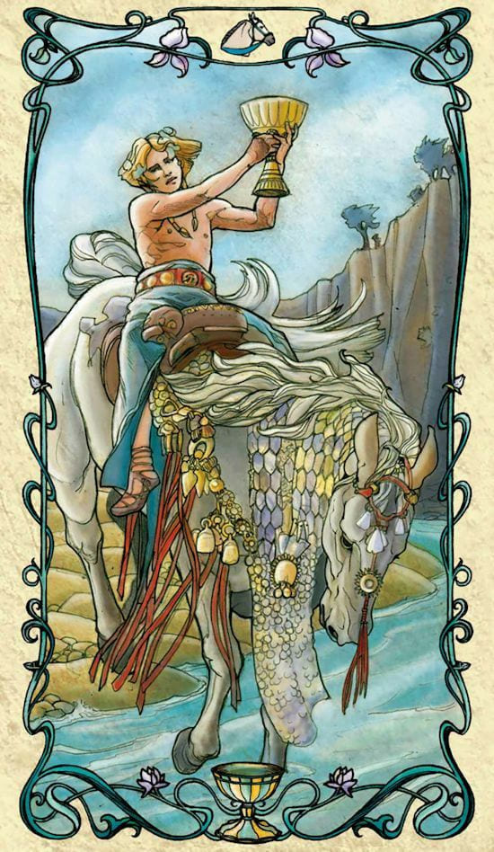 Рыцарь чаш — Таро Альфонса Мухи
