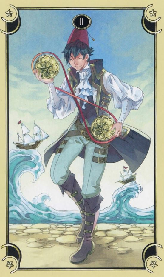 Двойка пентаклей — Таро Семи Звёзд