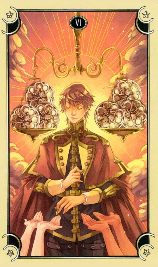 Шестёрка пентаклей — Таро Семи Звёзд