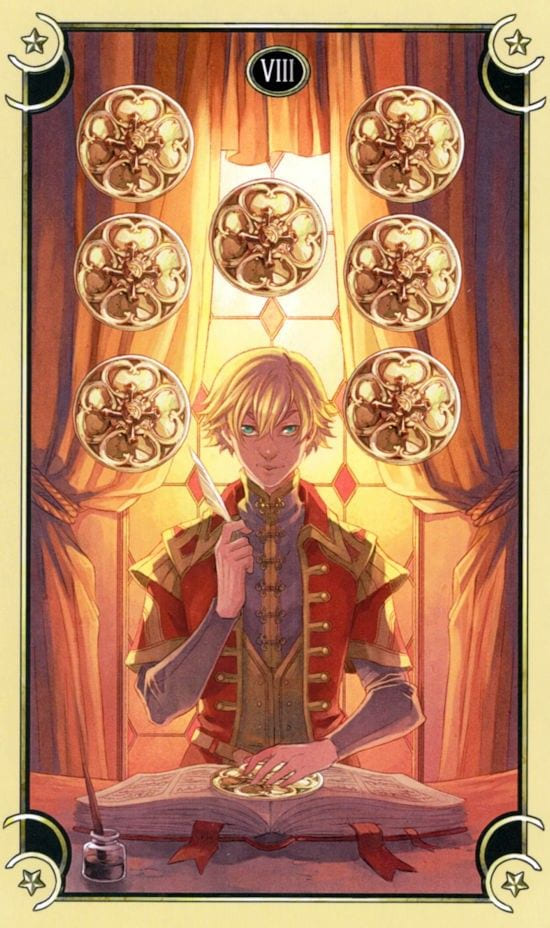 Восьмёрка пентаклей — Таро Семи Звёзд