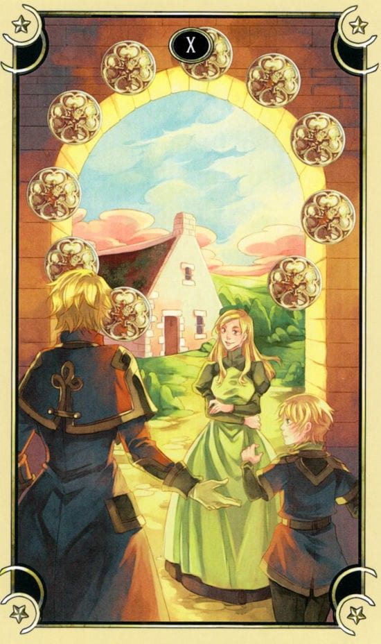 Десятка пентаклей — Таро Семи Звёзд