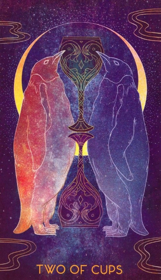 Двойка чаш — Oriens Animal Tarot