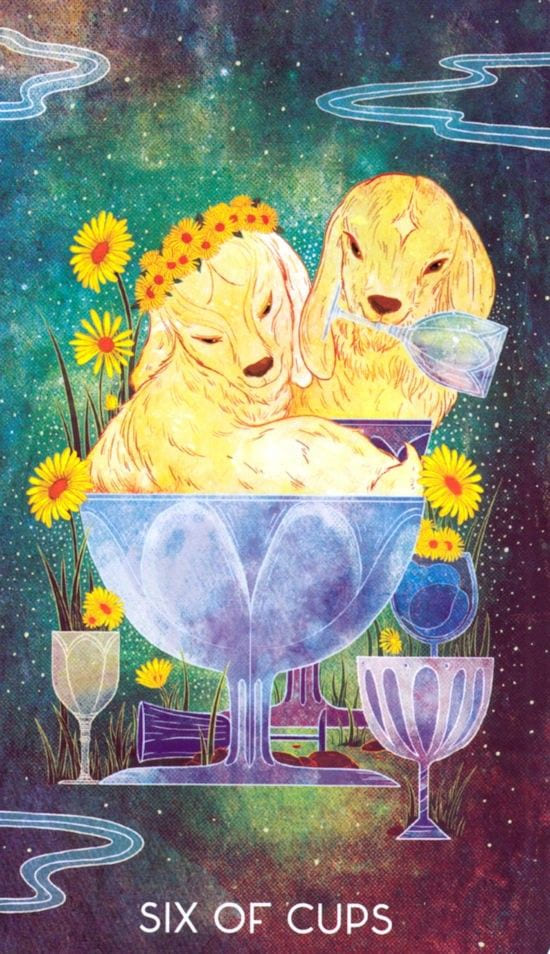 Шестёрка чаш — Oriens Animal Tarot