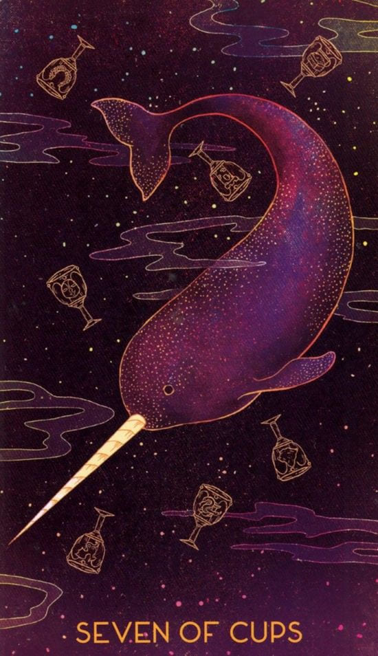 Семёрка чаш — Oriens Animal Tarot