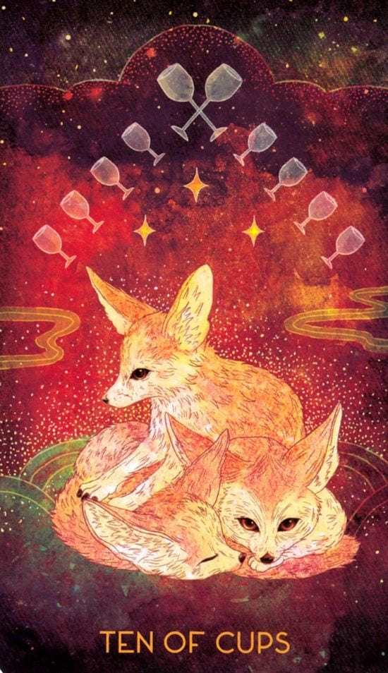 Десятка чаш — Oriens Animal Tarot
