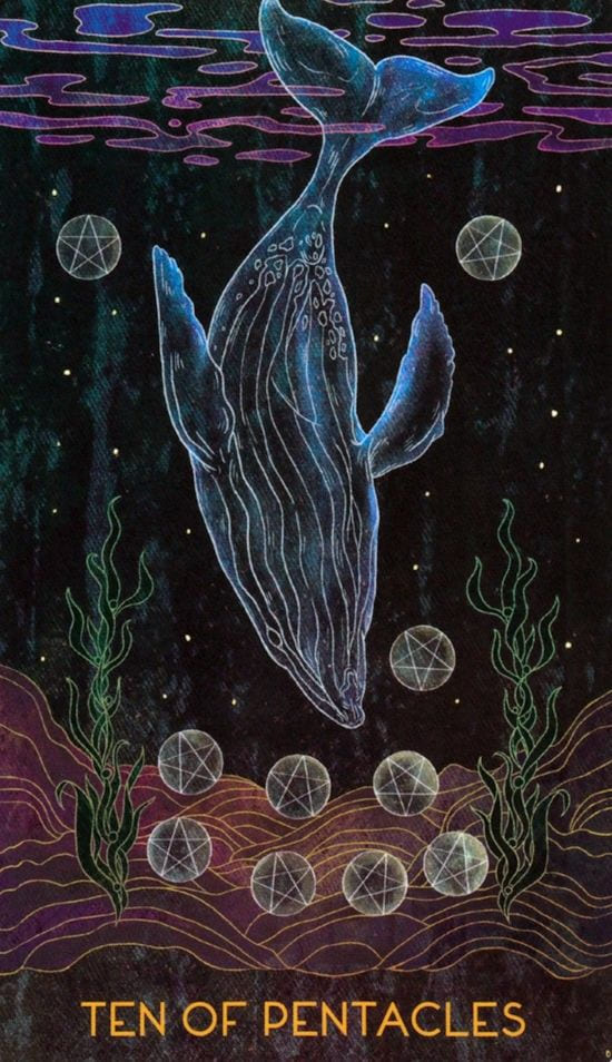 Десятка пентаклей — Oriens Animal Tarot