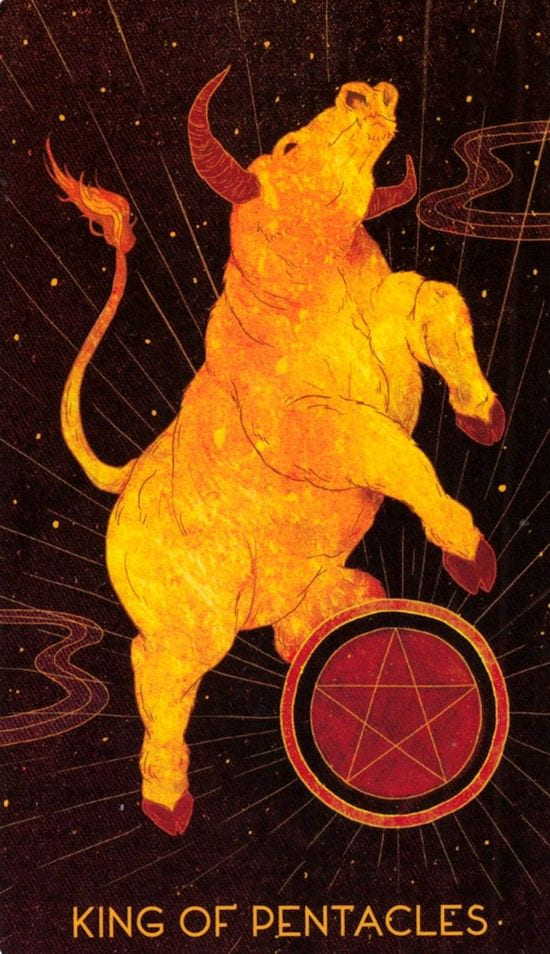 Король пентаклей — Oriens Animal Tarot