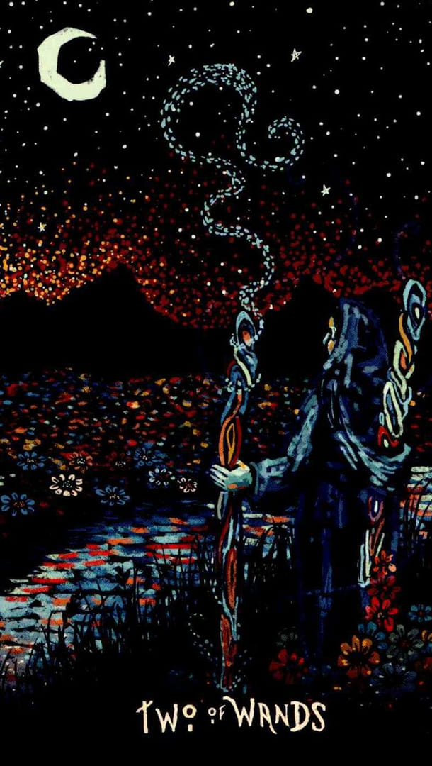 Двойка жезлов — Prisma Visions Tarot