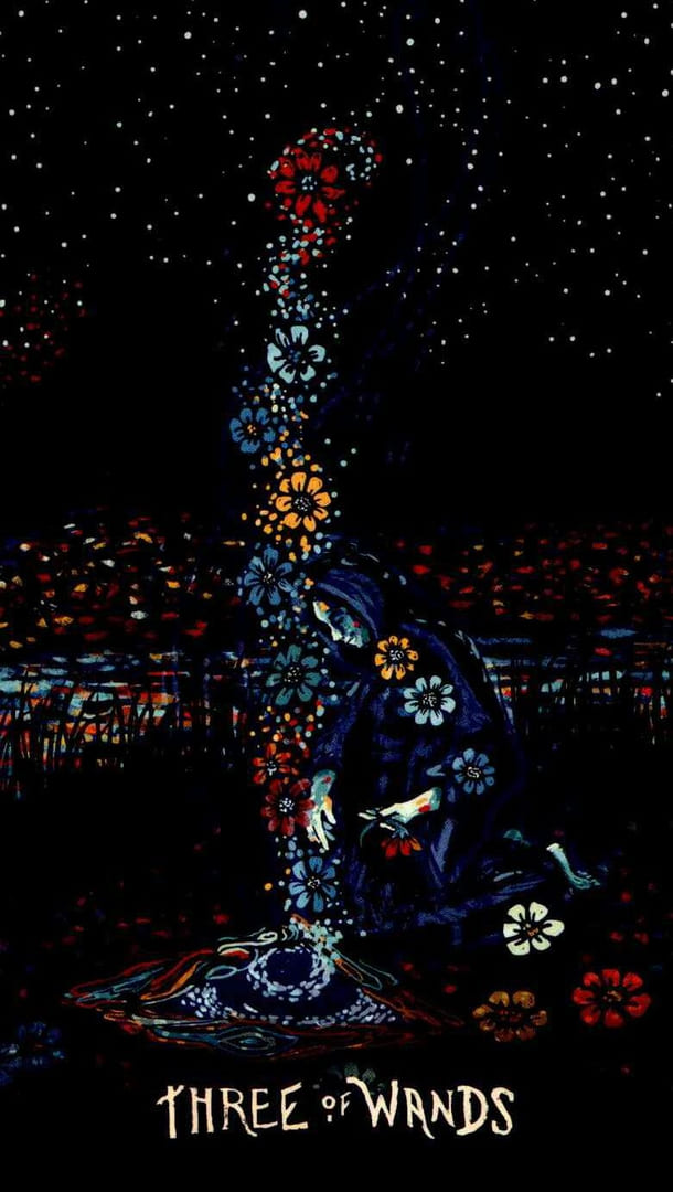 Тройка жезлов — Prisma Visions Tarot