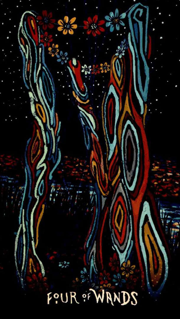 Четверка жезлов — Prisma Visions Tarot