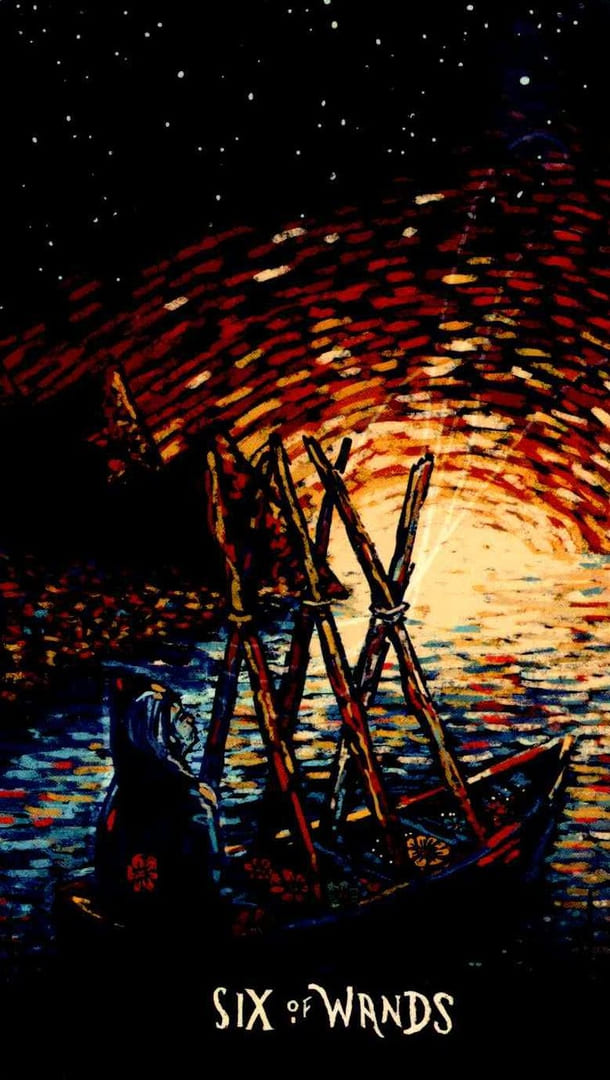 Шестёрка жезлов — Prisma Visions Tarot