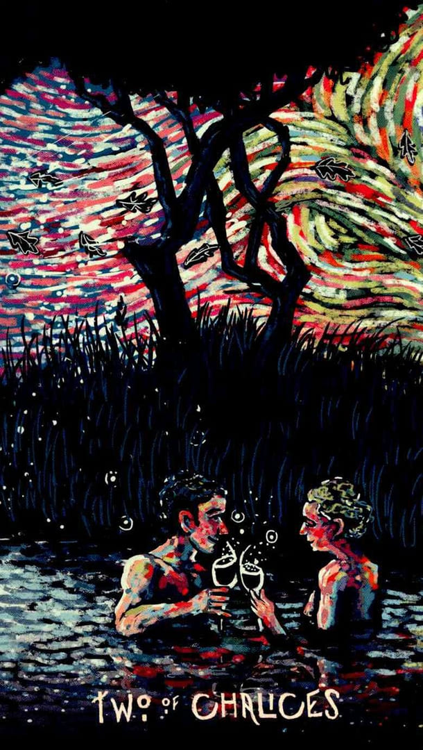 Двойка чаш — Prisma Visions Tarot