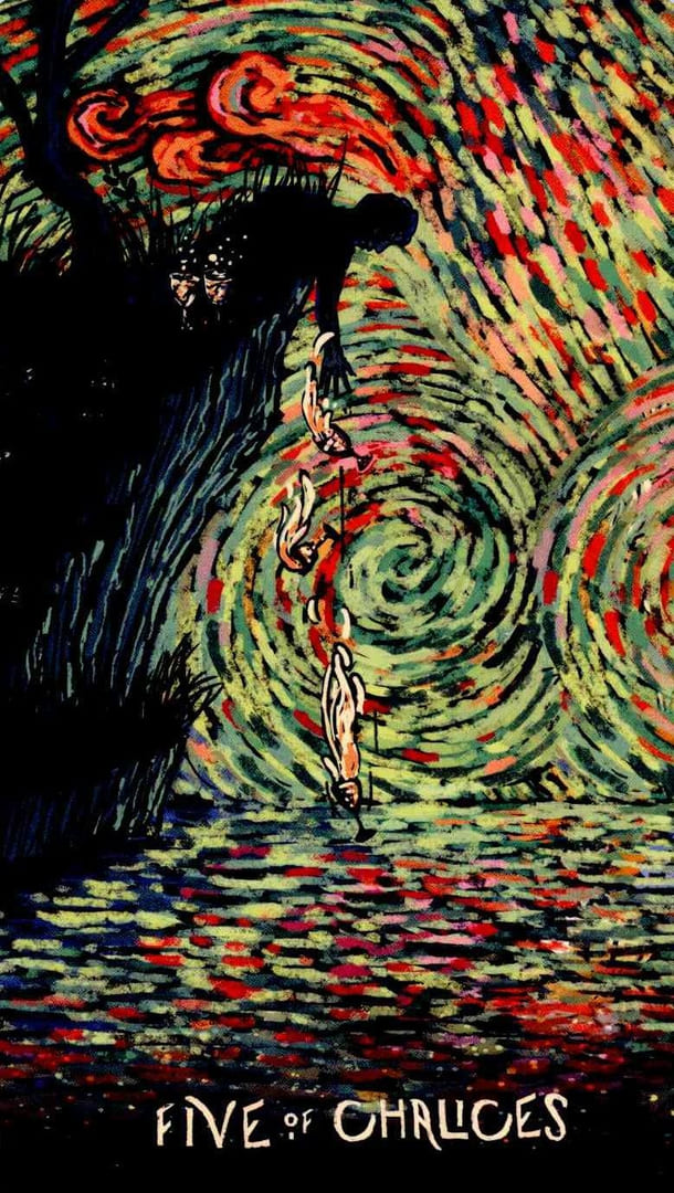 Пятёрка чаш — Prisma Visions Tarot