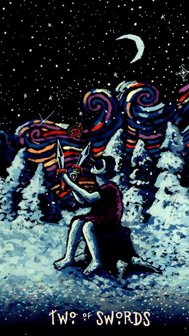 Двойка мечей — Prisma Visions Tarot