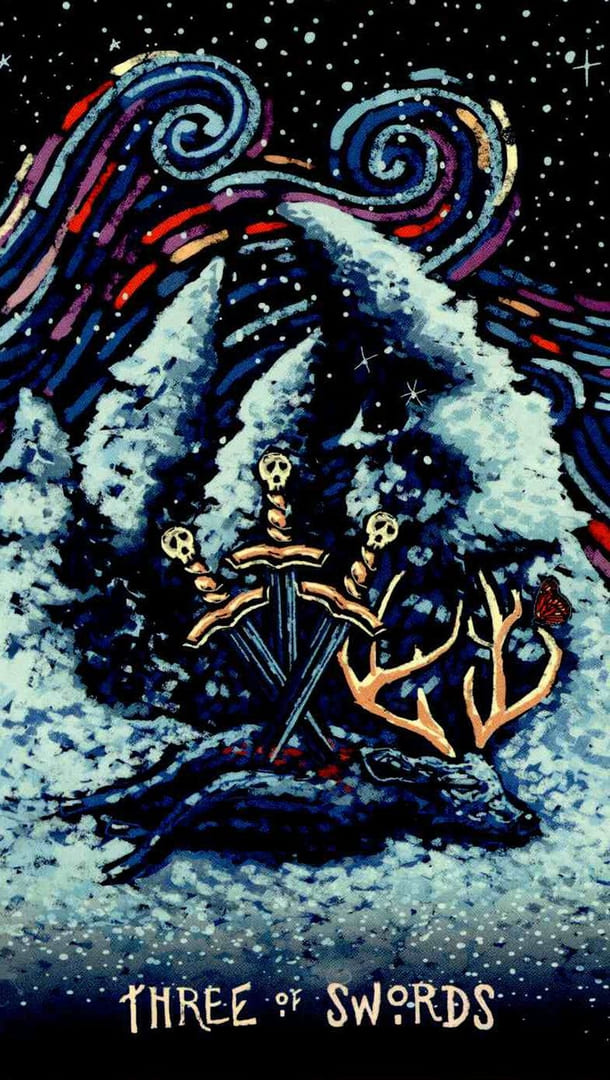 Тройка мечей — Prisma Visions Tarot