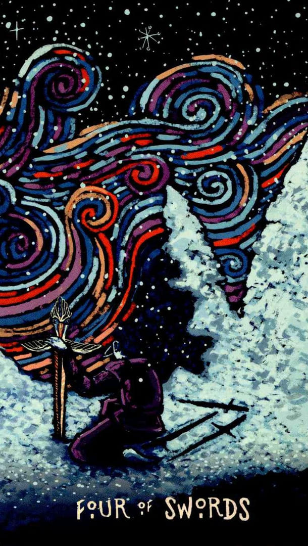 Четверка мечей — Prisma Visions Tarot