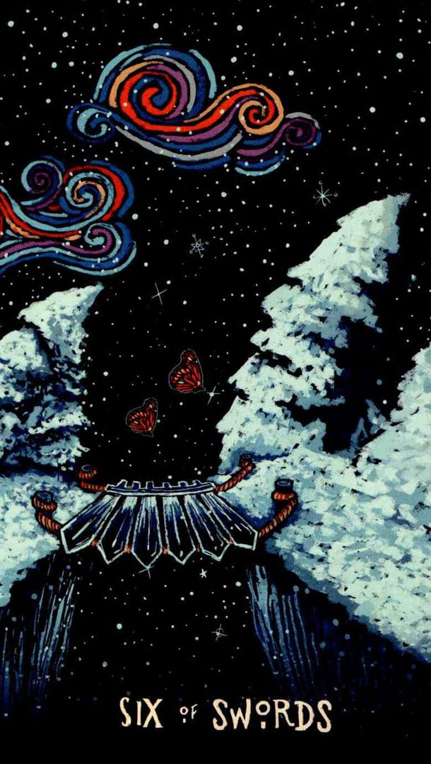 Шестёрка мечей — Prisma Visions Tarot