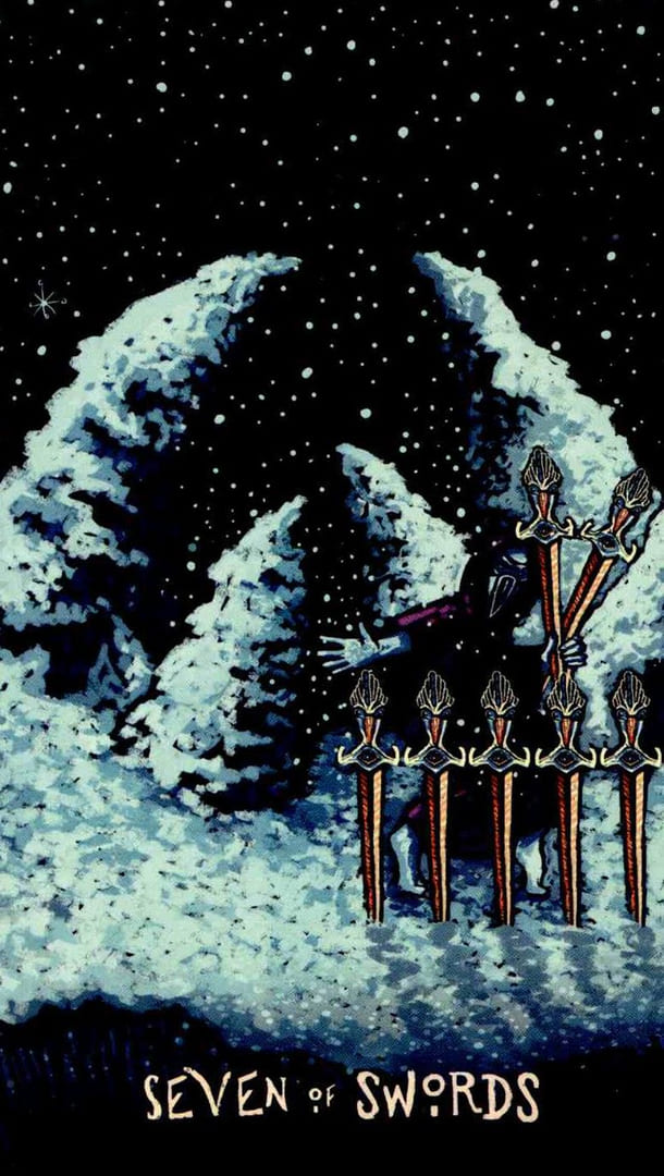 Семёрка мечей — Prisma Visions Tarot