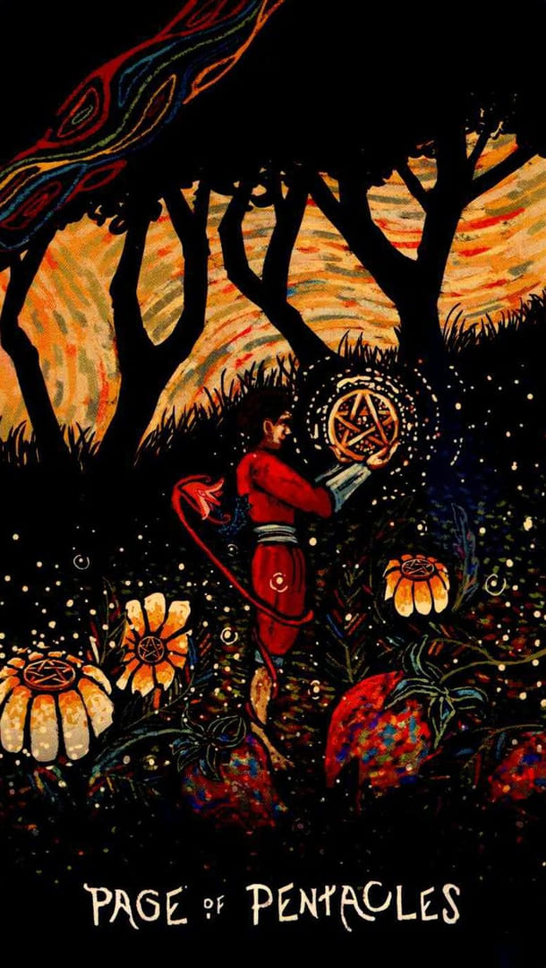 Паж пентаклей — Prisma Visions Tarot