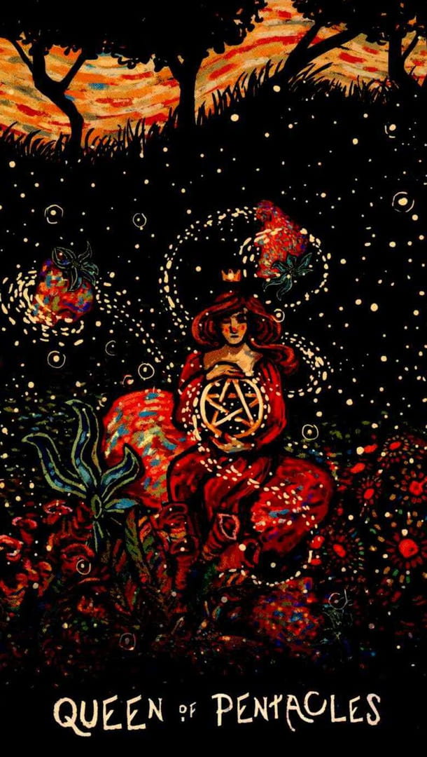 Королева пентаклей — Prisma Visions Tarot