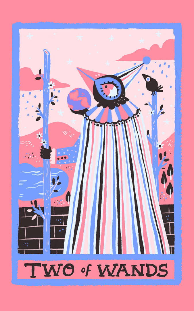 Двойка жезлов — Rainbow Tarot