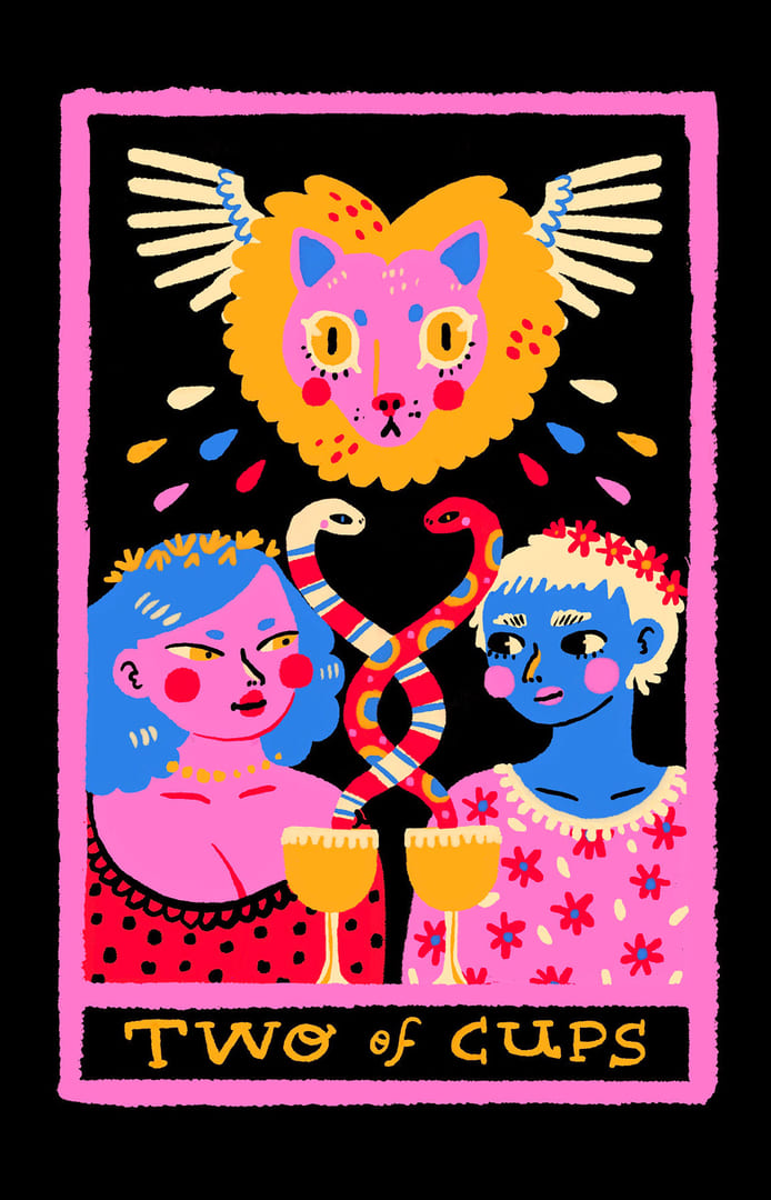 Двойка чаш — Rainbow Tarot