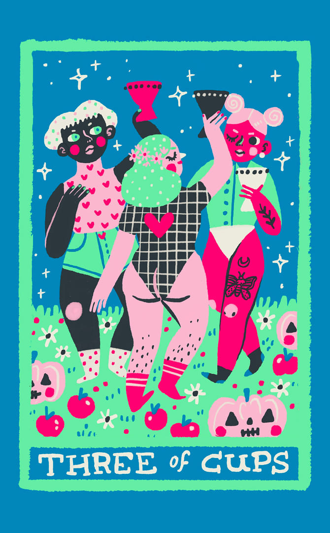 Тройка чаш — Rainbow Tarot