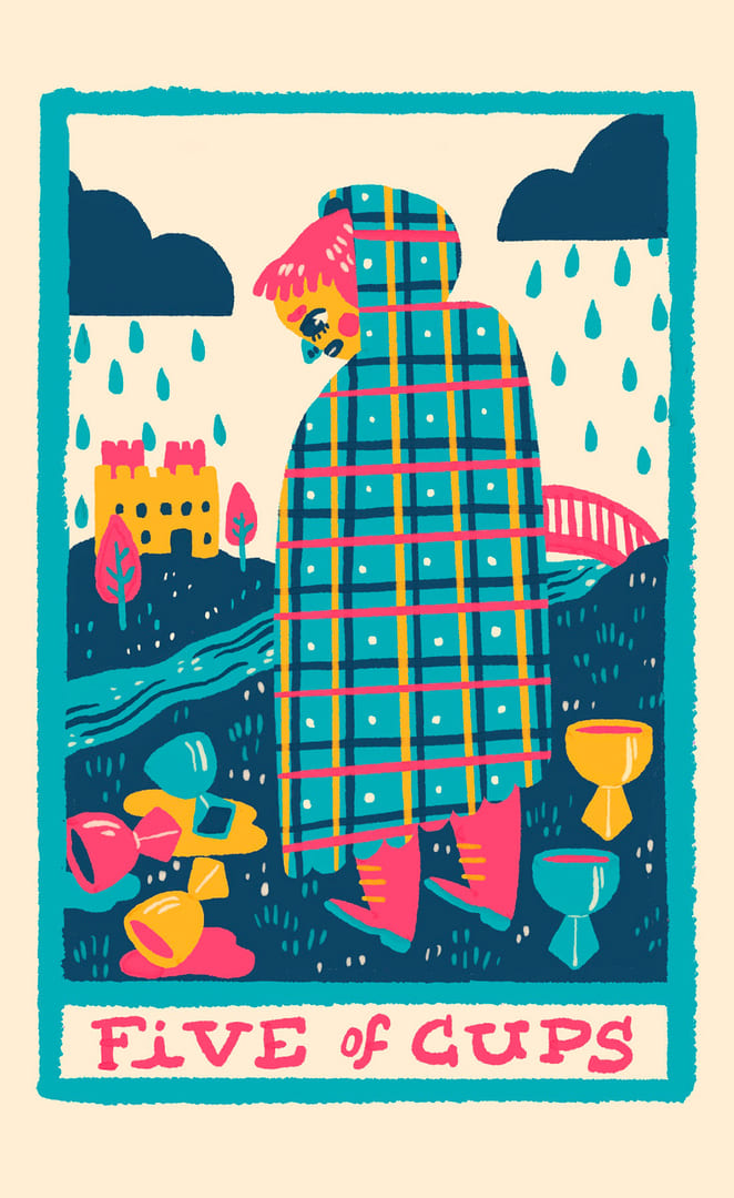 Пятёрка чаш — Rainbow Tarot