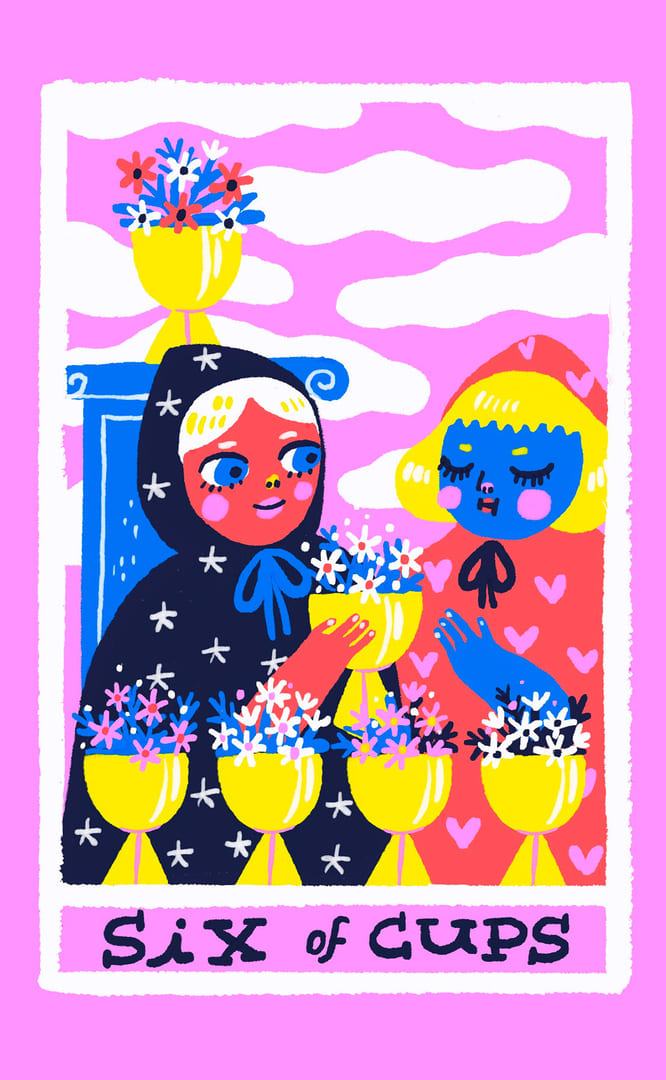 Шестёрка чаш — Rainbow Tarot