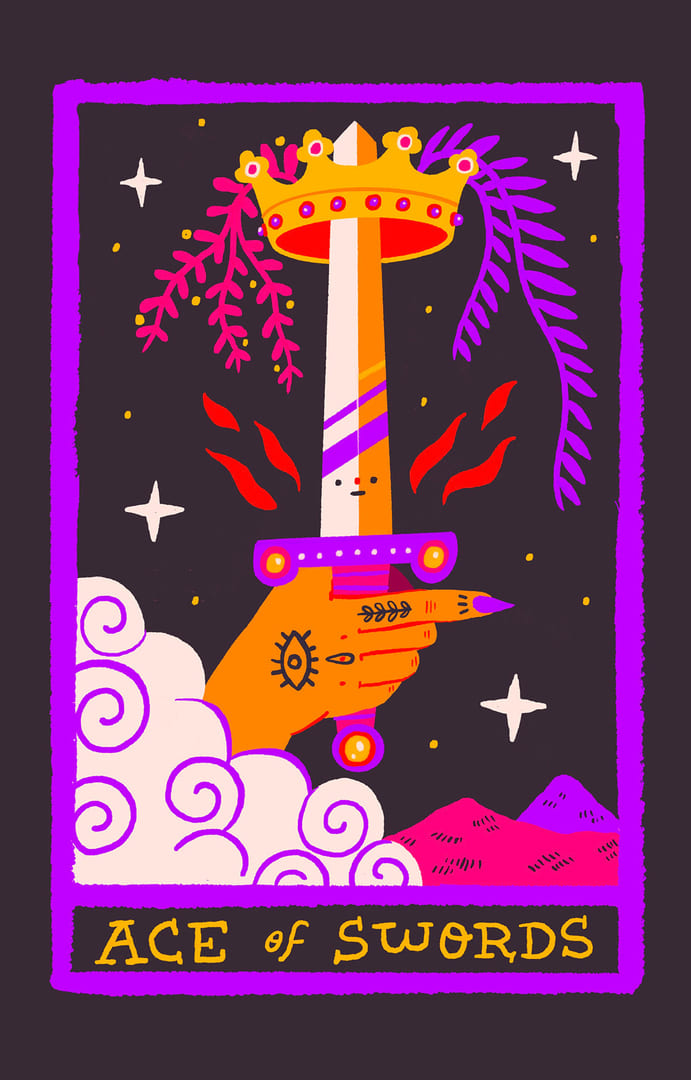 Туз мечей — Rainbow Tarot