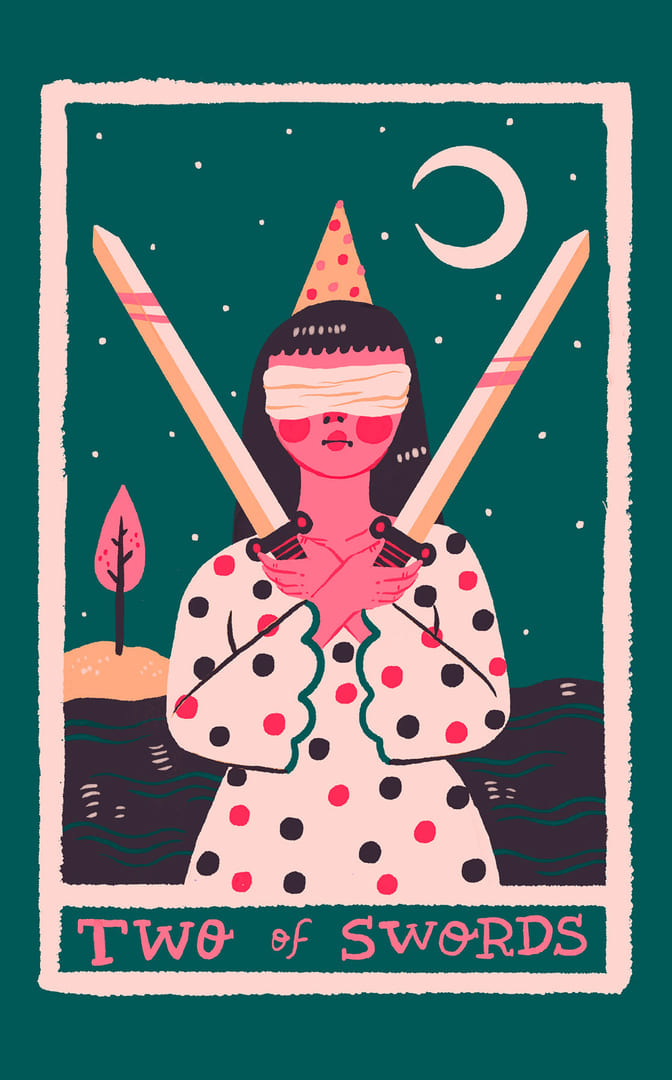 Двойка мечей — Rainbow Tarot